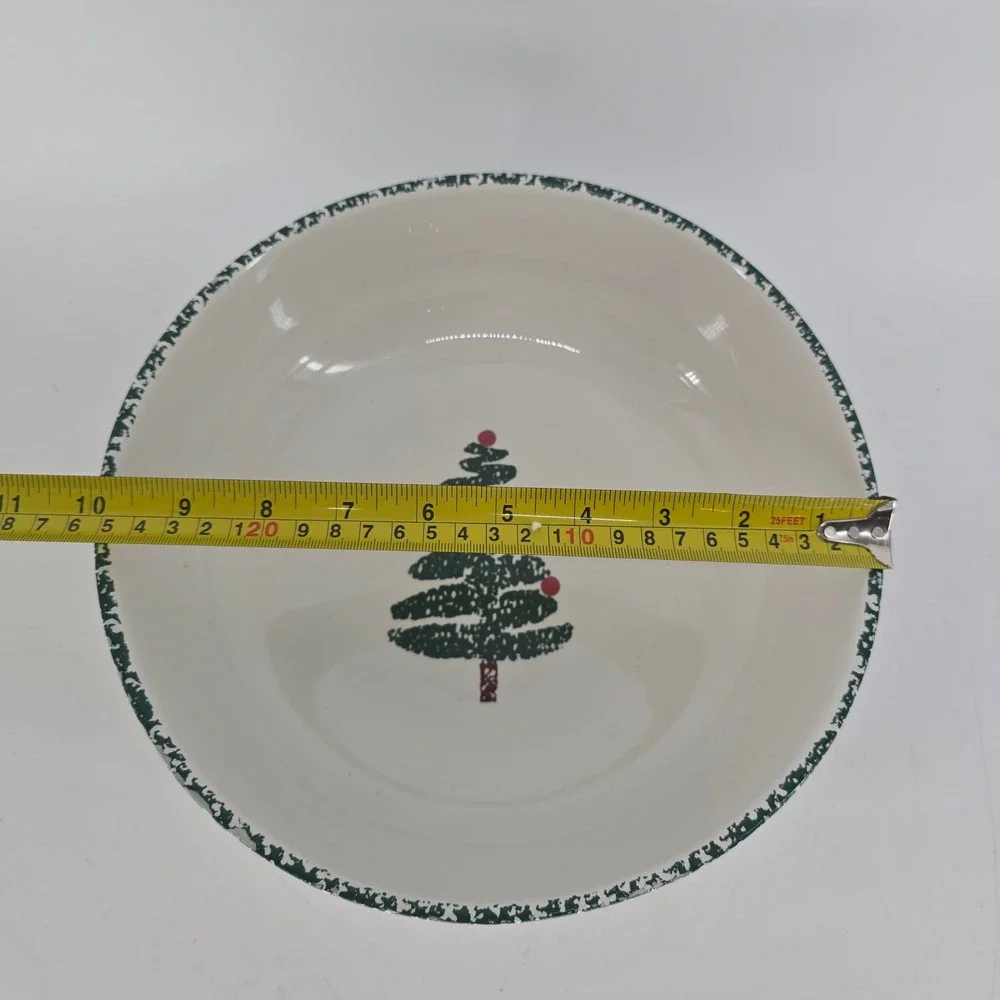 Vintage Furio Home Italy Christmas Tree Stoneware Serving Set 4 Piece